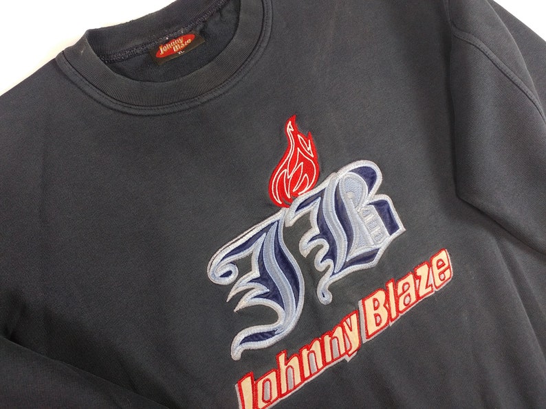 official Wu Wear jacket JOHNNY BLAZE sweatshirt 90s hip-hop clothing 1990s hip hop shirt og gangsta rap size XL Method Man Wu Tang hoodie