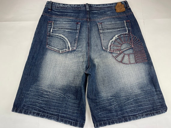 Akademiks shorts, vintage jeans shorts, 90s hip hop c… - Gem