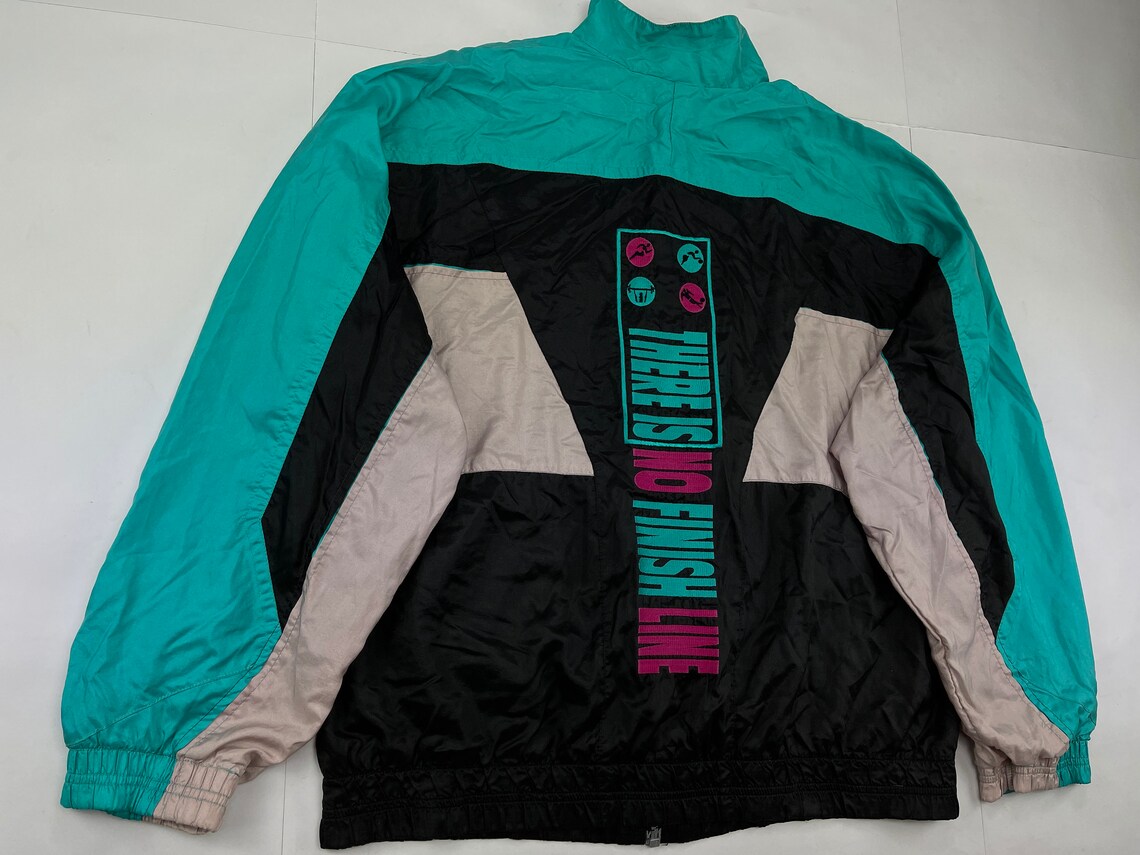 Nike Tracksuit Neon Green Vintage Track Suit Jacket Pants Etsy