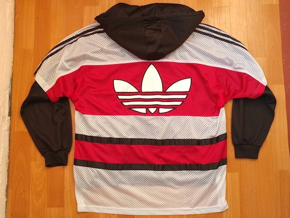 ADIDAS Hoodie Red Vintage Basketball Sweatshirt of 90s Etsy Ireland