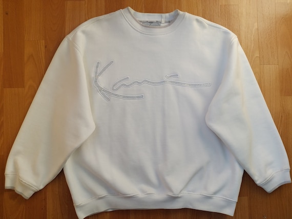 KARL KANI Sweatshirt White Signature Hoodie 90s Hip-hop - Etsy Singapore