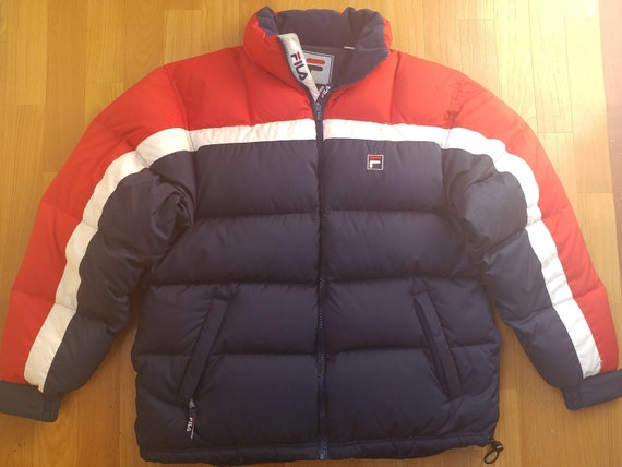 fila red puffer jacket