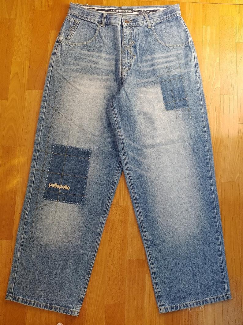 Pelle Pelle jeans old school blue baggy jeans vintage 90s Etsy