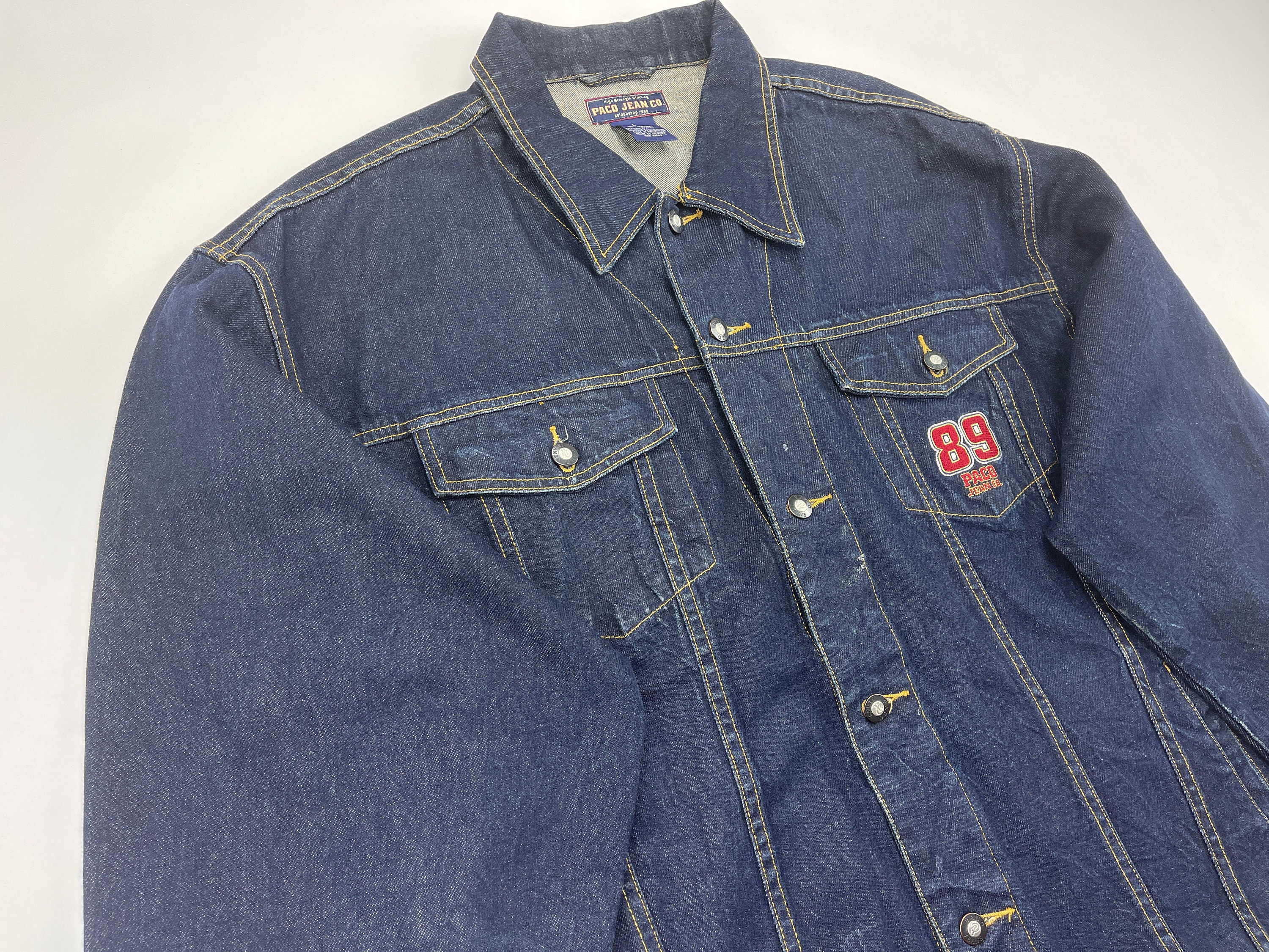 Paco Jacket Paco Sport Blue Vintage Denim Jacket 90s Hip - Etsy