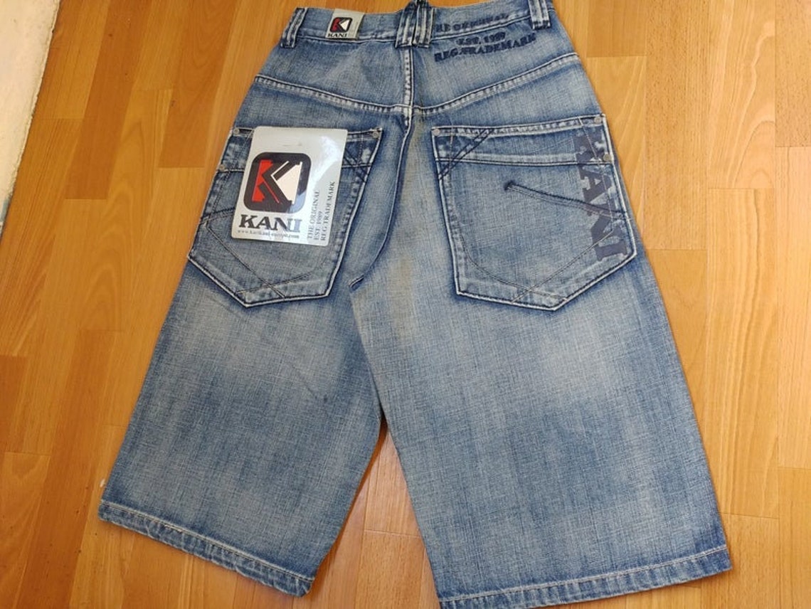 New KARL KANI shorts deadstock blue denim jeans 90s hip-hop | Etsy