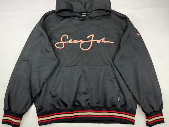 Sean John Hoodie Black Vintage Hip-hop 