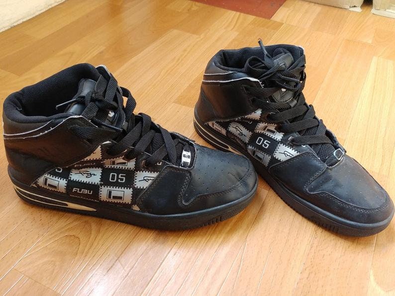FUBU sneakers black vintage hip hop shoes 90s hiphop Etsy