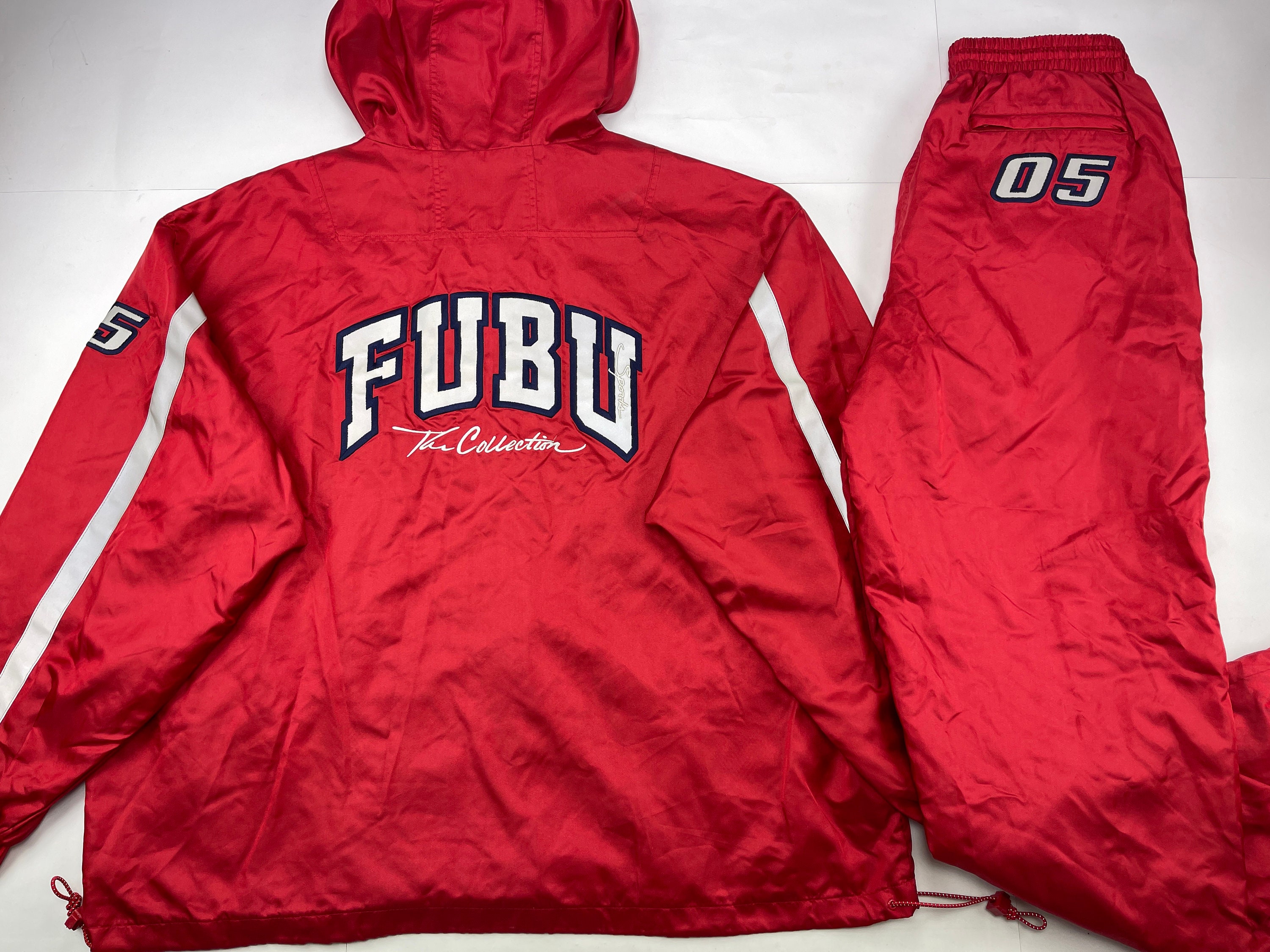 FUBU Tracksuit 1990s Red Baggy Track 