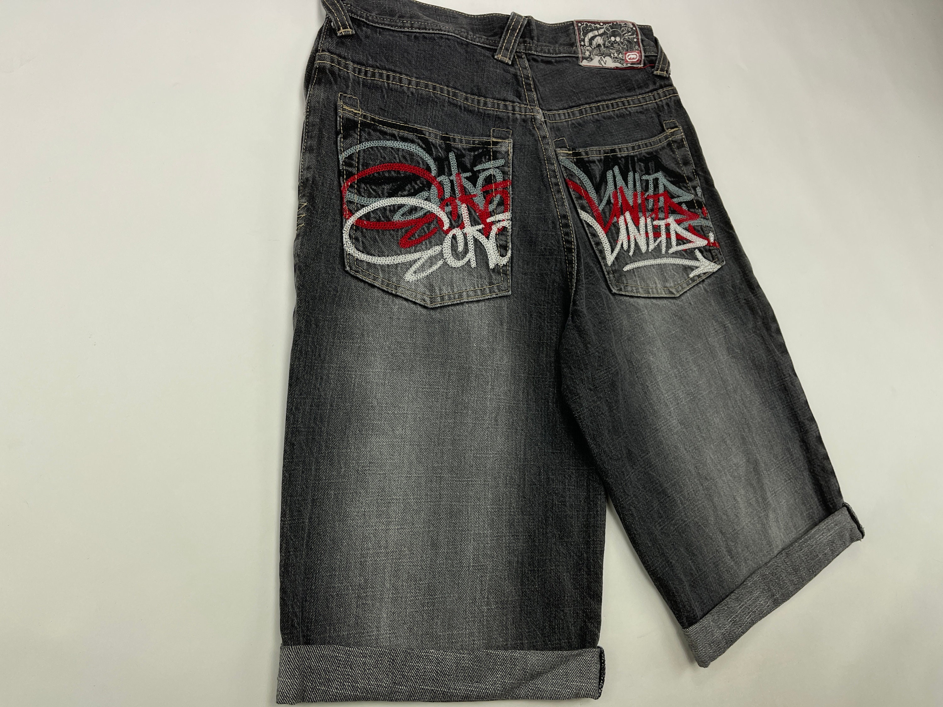 Ecko Unltd Jeans Shorts Black Vintage Ecko Jeans Shorts 90s Etsy UK