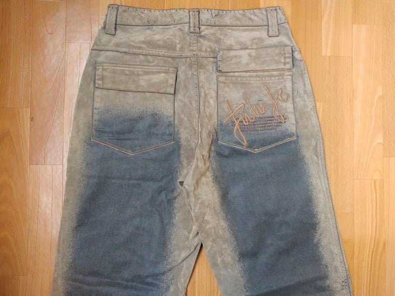 FUBU Jeans Suede Vintage Baggy Jeans Carpenter Loose Fit 90s | Etsy