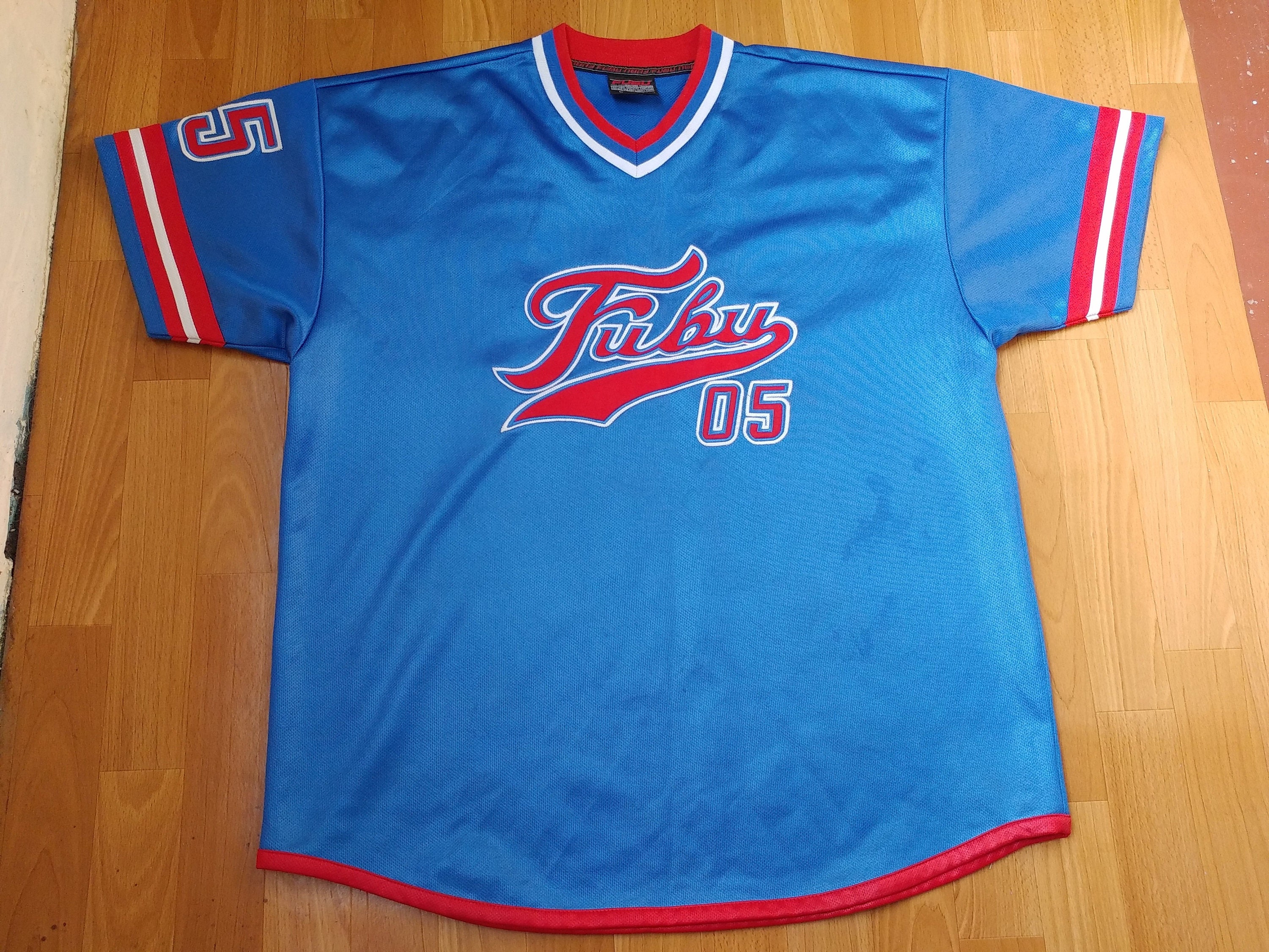 FUBU jersey blue Fubu shirt vintage tshirt of 90s hiphop Etsy