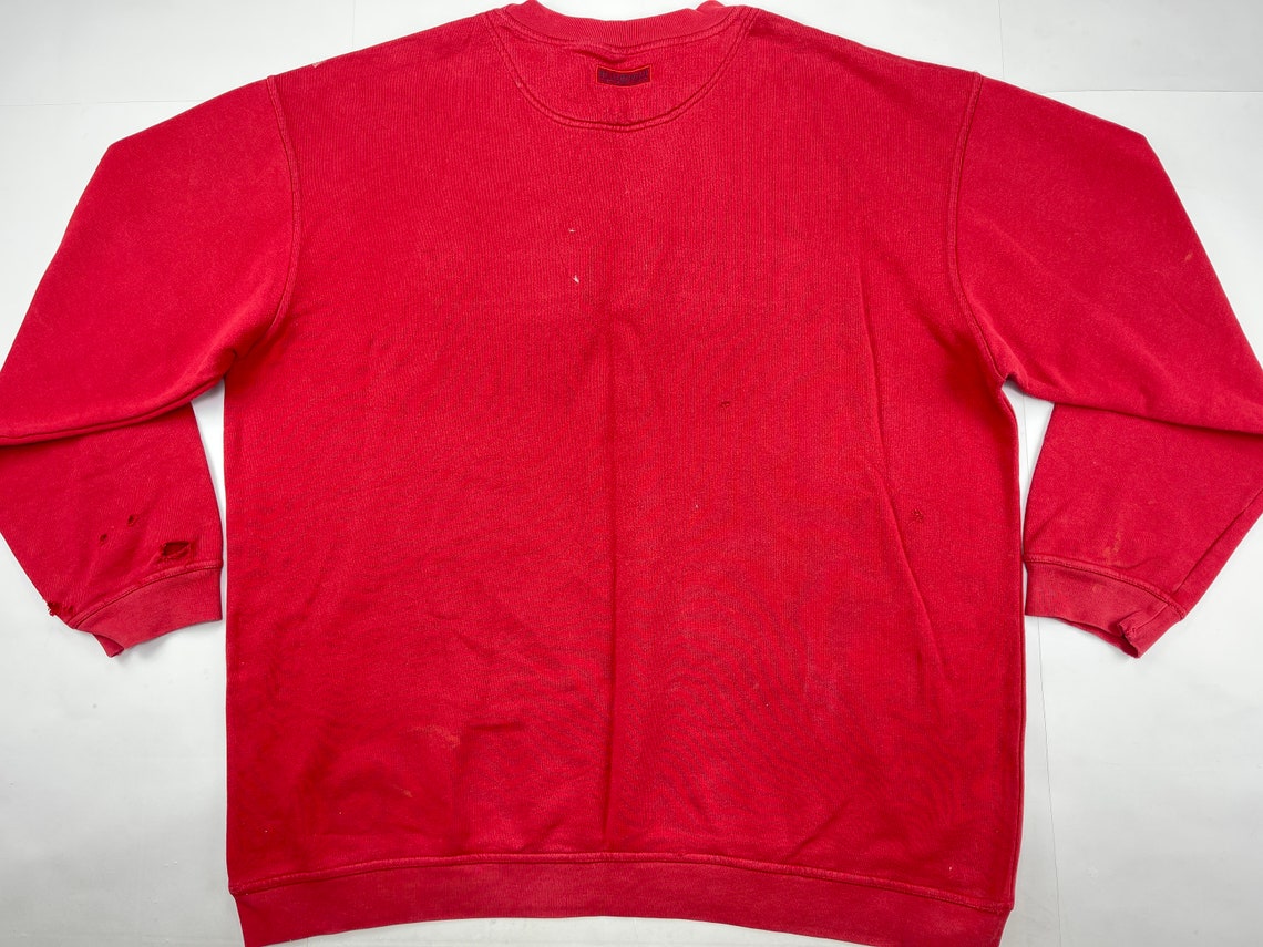Pelle Pelle sweatshirt red vintage Marc Buchanan jacket 90s | Etsy