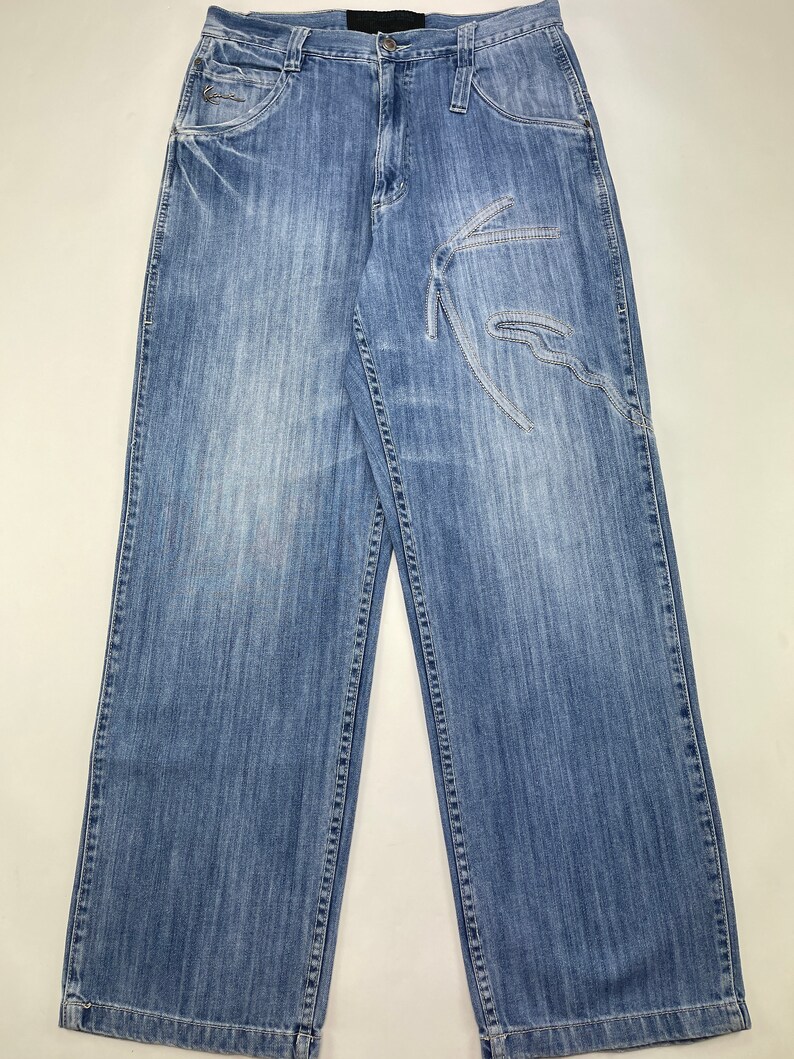 KARL KANI Jeans Vintage Baggy Kani Jeans Loose Blue 90s Hip - Etsy