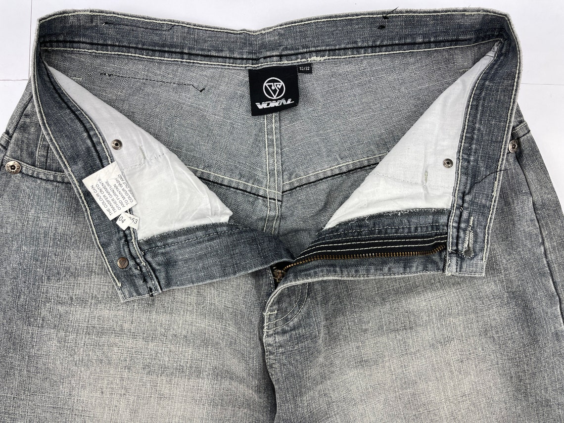 Vokal jeans black vintage baggy jeans 90s hip hop clothing | Etsy