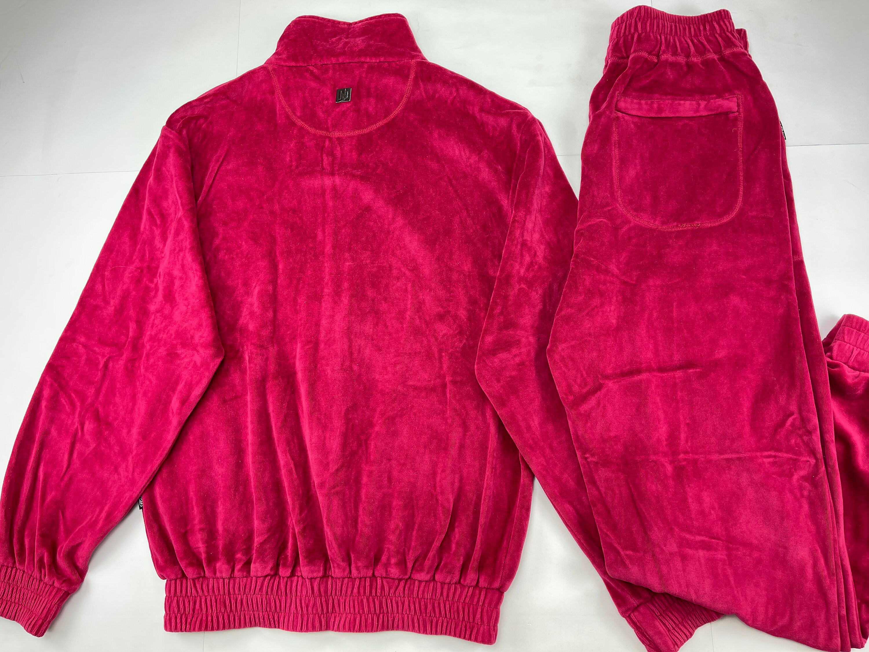 Hoodboyz tracksuit red velour vintage track suit jacket Etsy