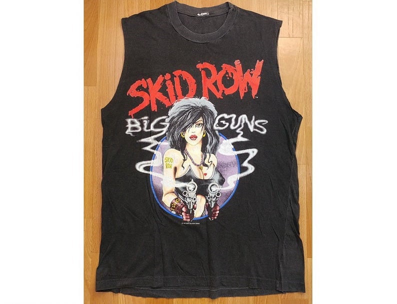 Vintage Skid Row Tshirt 1989 Big Guns Blew Me Away Shirt Etsy