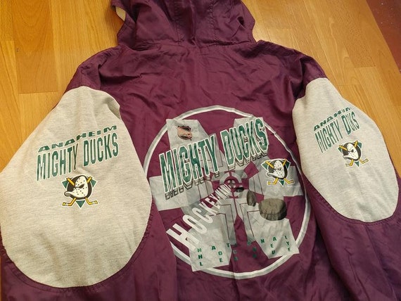 Vintage 90s NHL Anaheim Mighty Ducks Fans Pick Puffer Jacket XL