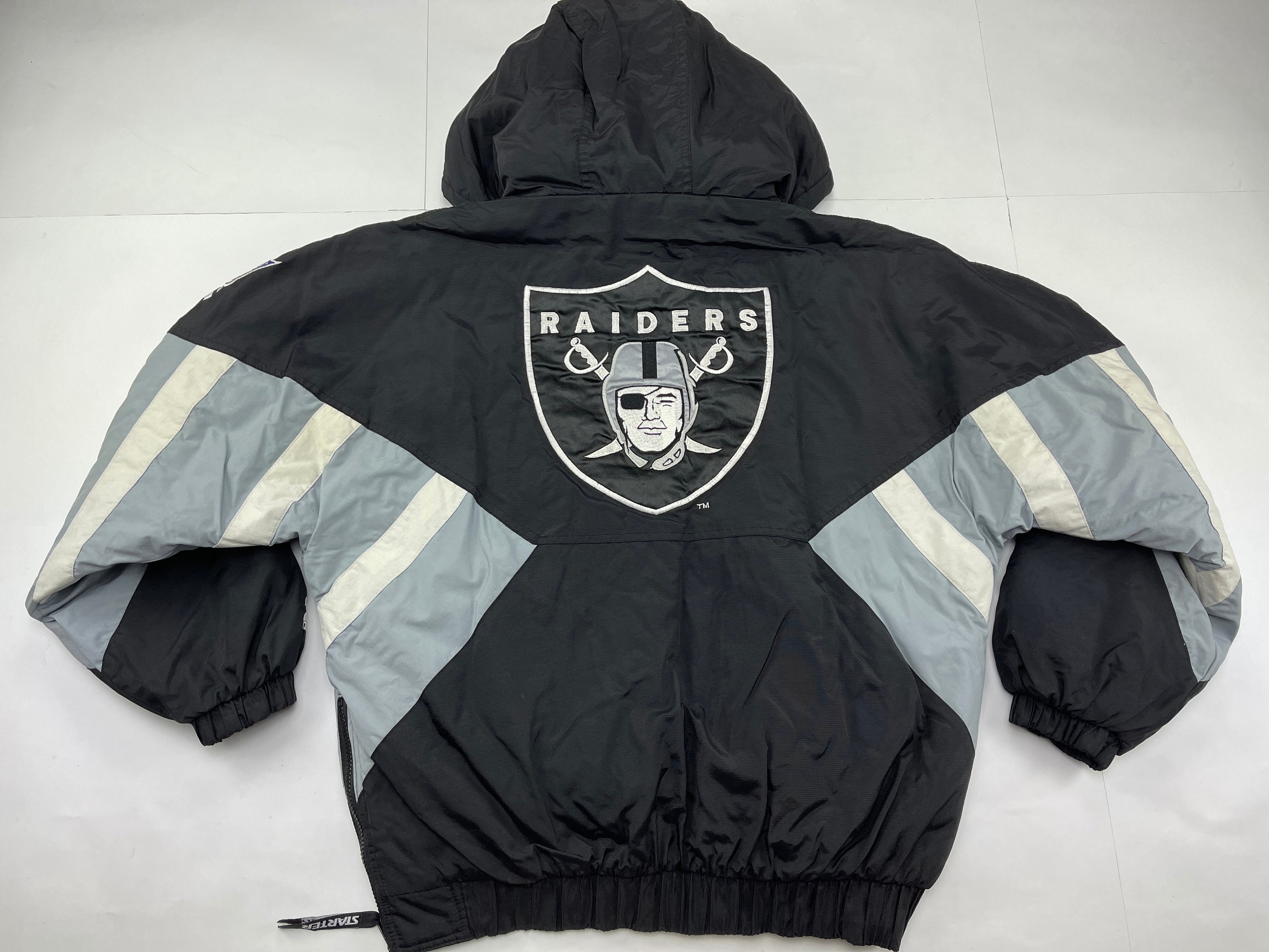 NFL STARTER Oakland Raiders Jacket Los Angeles vintage 1/2 Etsy