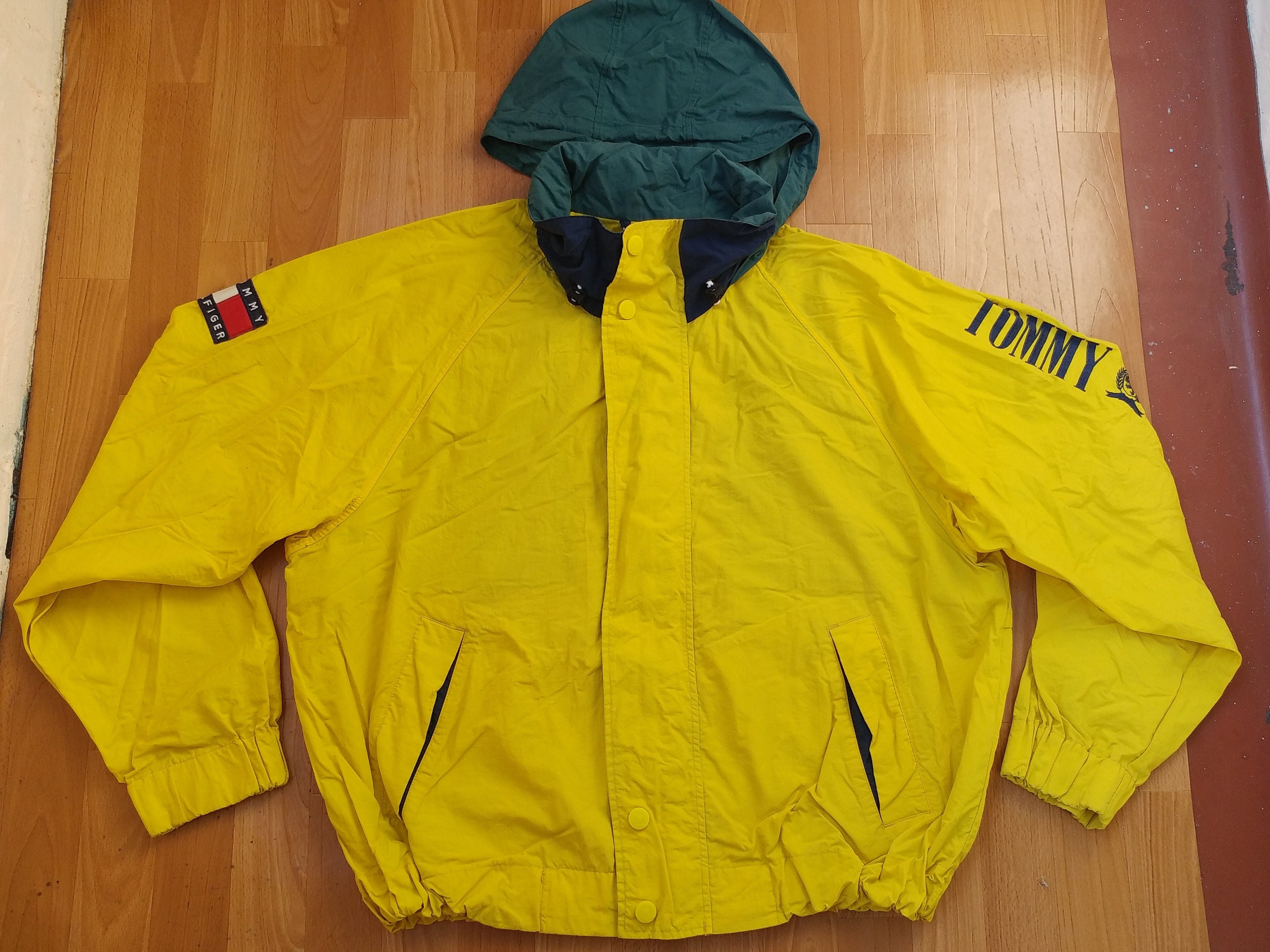 Tommy Hilfiger Jacket Yellow Vintage Tommy Sailing Gear Etsy UK