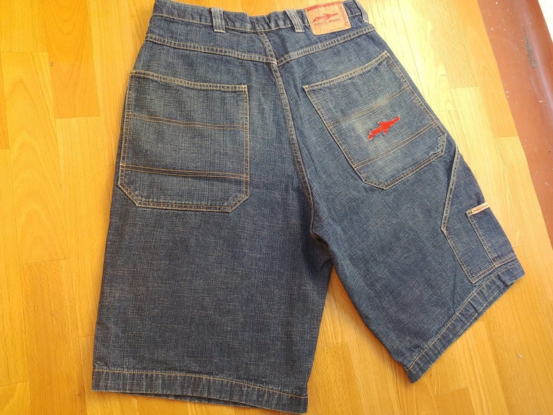 Nas Illmatic Designz Jeans Shorts Vintage Blue Baggy Denim | Etsy