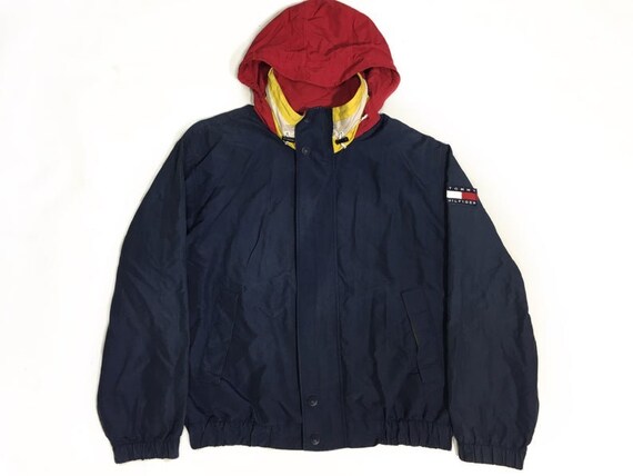 Tommy Hilfiger Jacket Blue Nylon Vintage Tommy Jacket of 90s