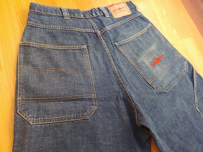 Nas Illmatic Designz Jeans Shorts Vintage Blue Baggy Denim - Etsy
