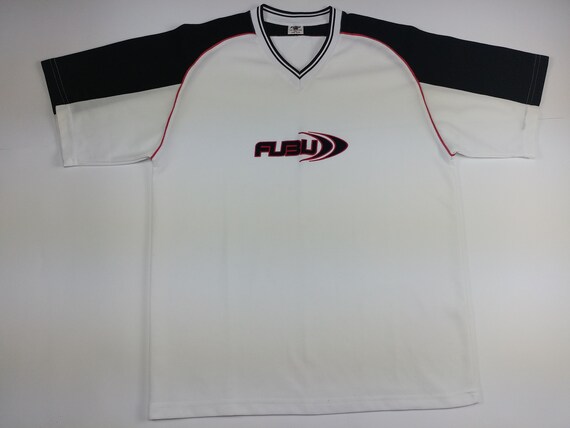 FUBU jersey, white, vintage hip hop t-shirt, 90s h