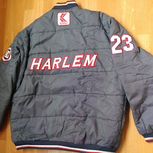 Karl Kani jacket Harlem grijze vintage Brooklyn bommenwerper Karl Kani jacket wit Brooklyn bommenwerper vintage hiphop | Etsy