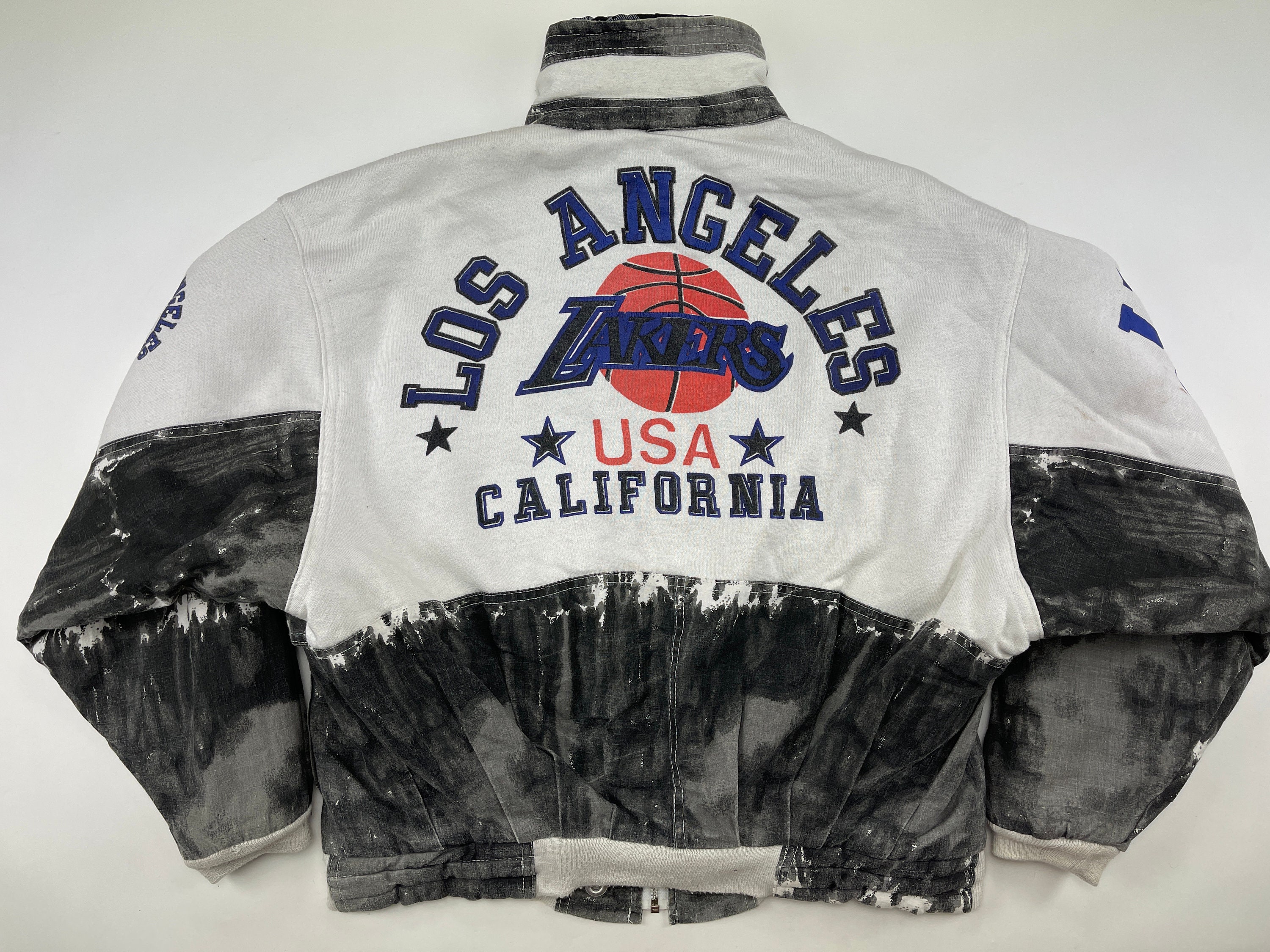 NBA Los Angeles Lakers Jacket Vintage LA Lakers Jacket White 
