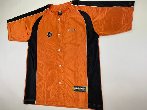 FUBU Polo Shirt NBA Blue Orange Collared Athletic Short Sleeve 