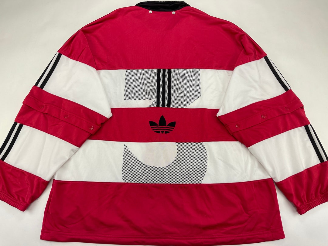 ADIDAS Jacket Red Vintage Full Zip Track Top 90s Hip Hop Etsy