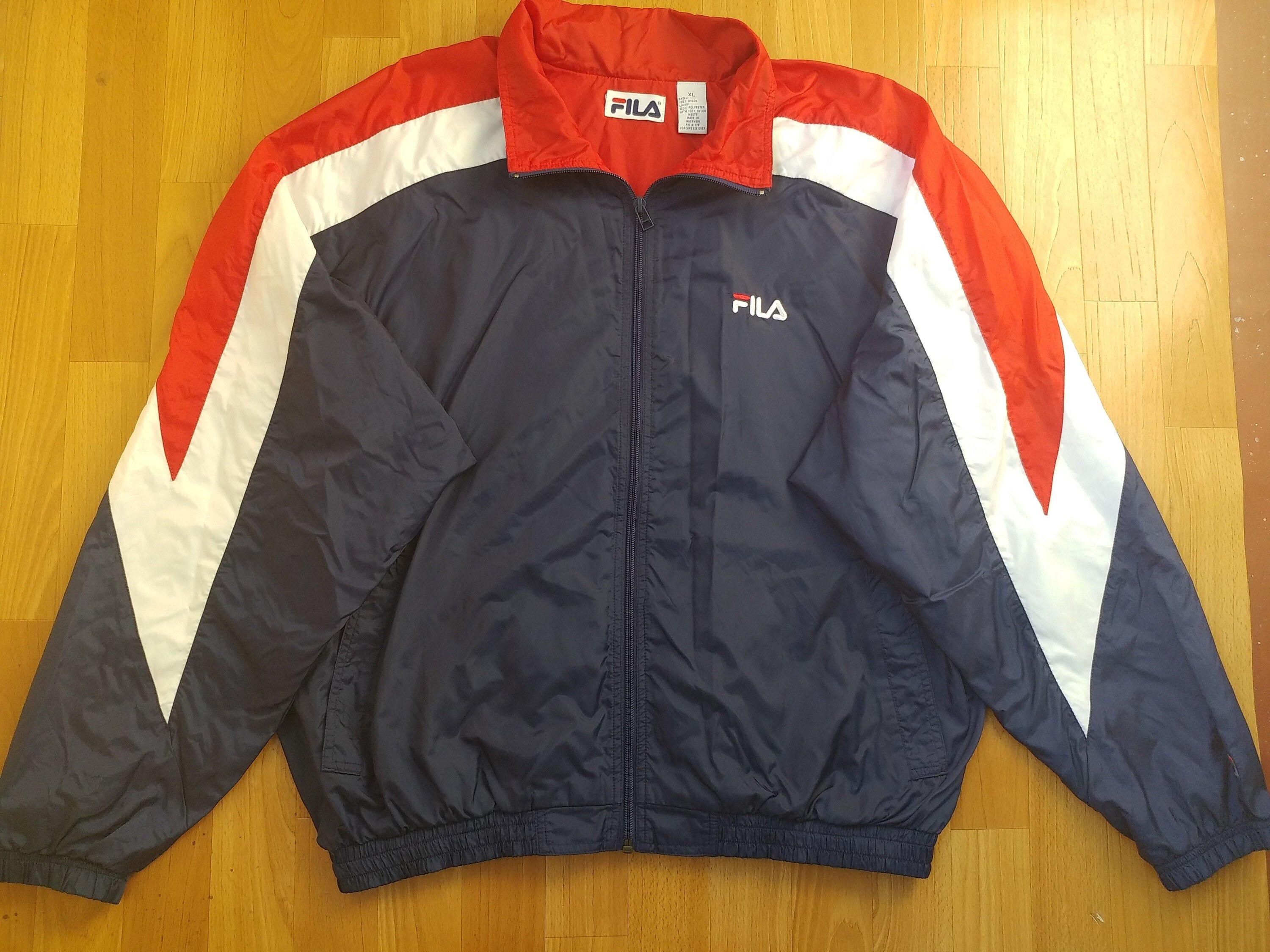 FILA jas vintage trainingspak jas jaren 90 hiphop kleding - Etsy Nederland