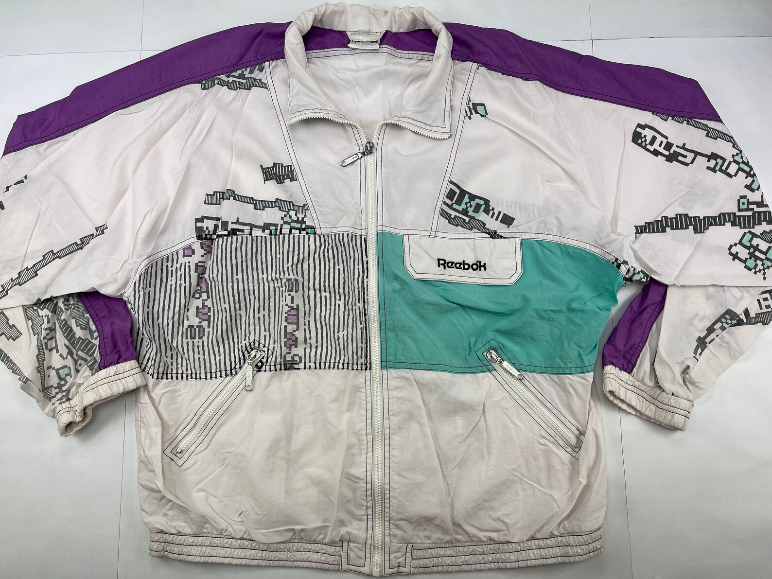 Reebok tracksuit white vintage track suit jacket pants set | Etsy