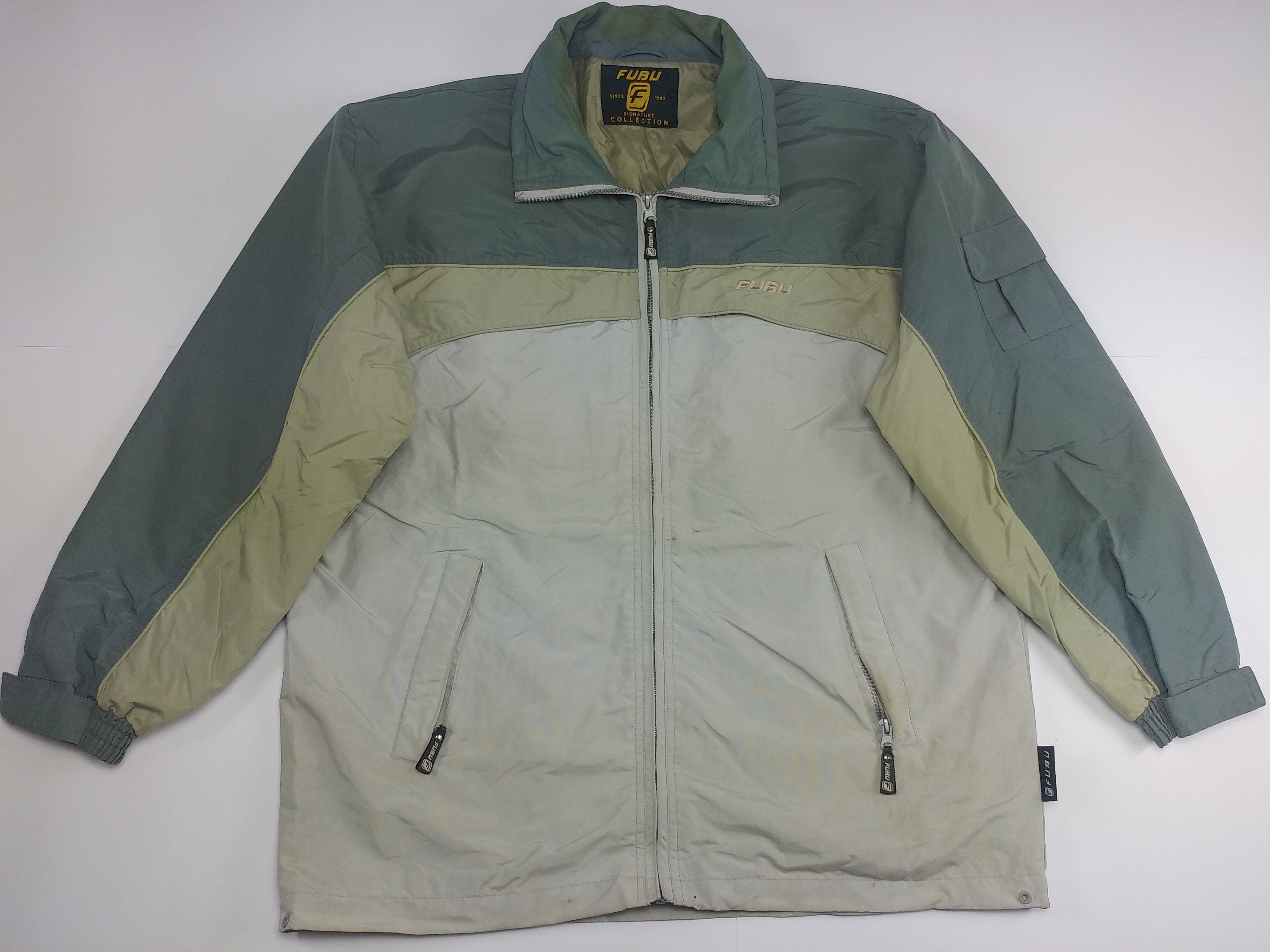 FUBU jacket beige vintage Fubu windbreaker quilted 90s old | Etsy