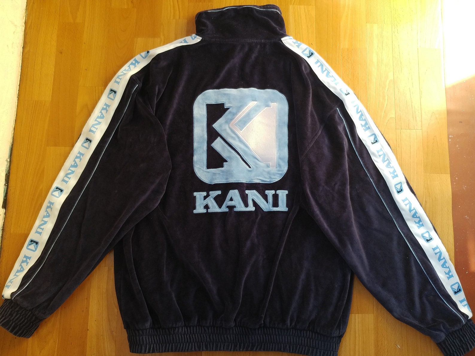 Karl Kani Jacket Vintage Blue Velour Hip Hop Jacket 90s - Etsy