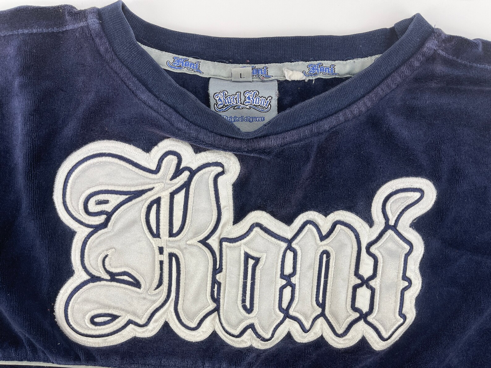 KARL KANI jersey blue velour vintage hip hop t-shirt 90s | Etsy