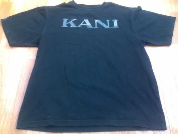 KARL KANI t-shirt, black shirt of 90s hip-hop clothin… - Gem