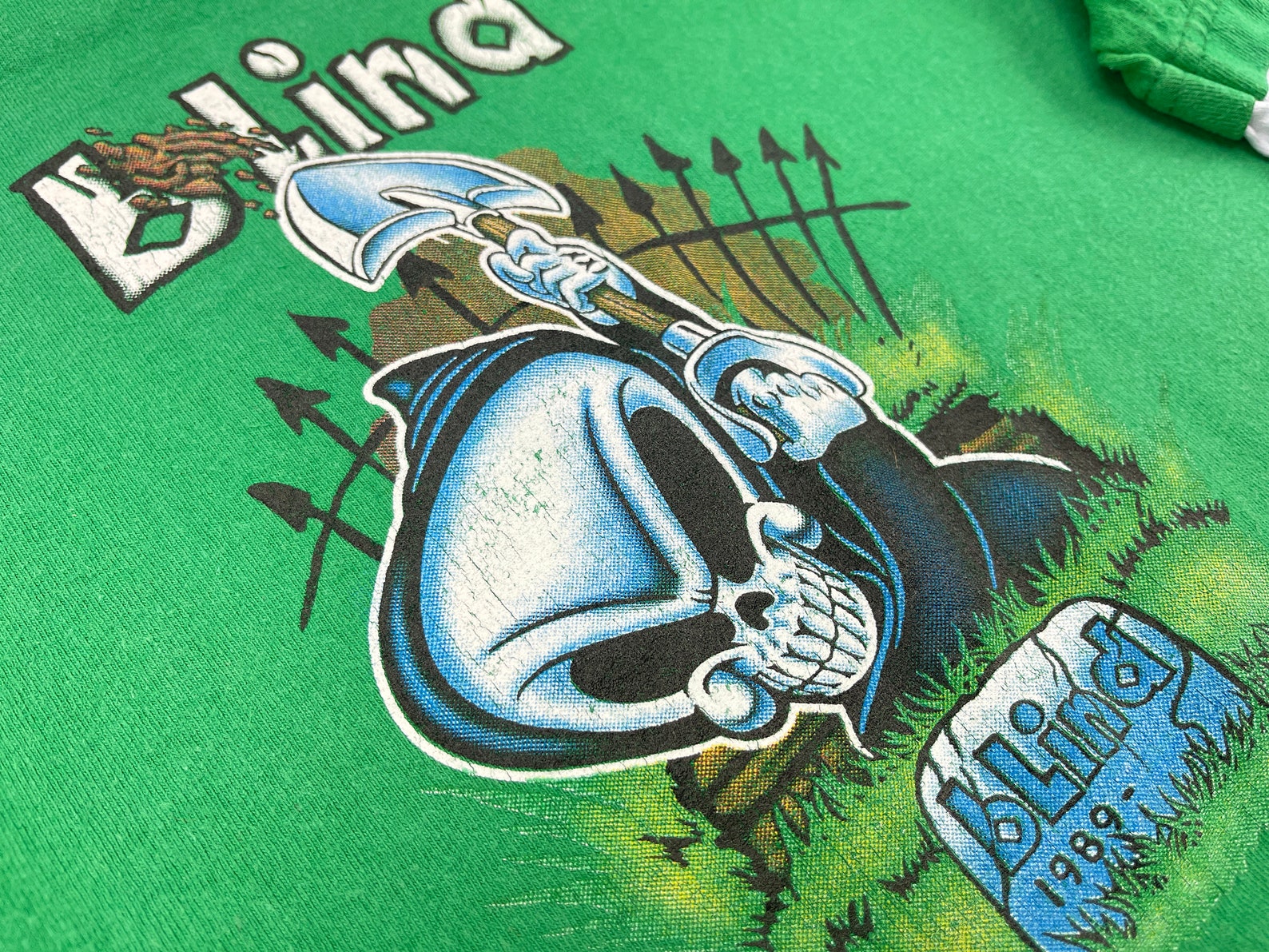 Blind Skateboards Tshirt Vintage Green Jersey 90s Hip Etsy