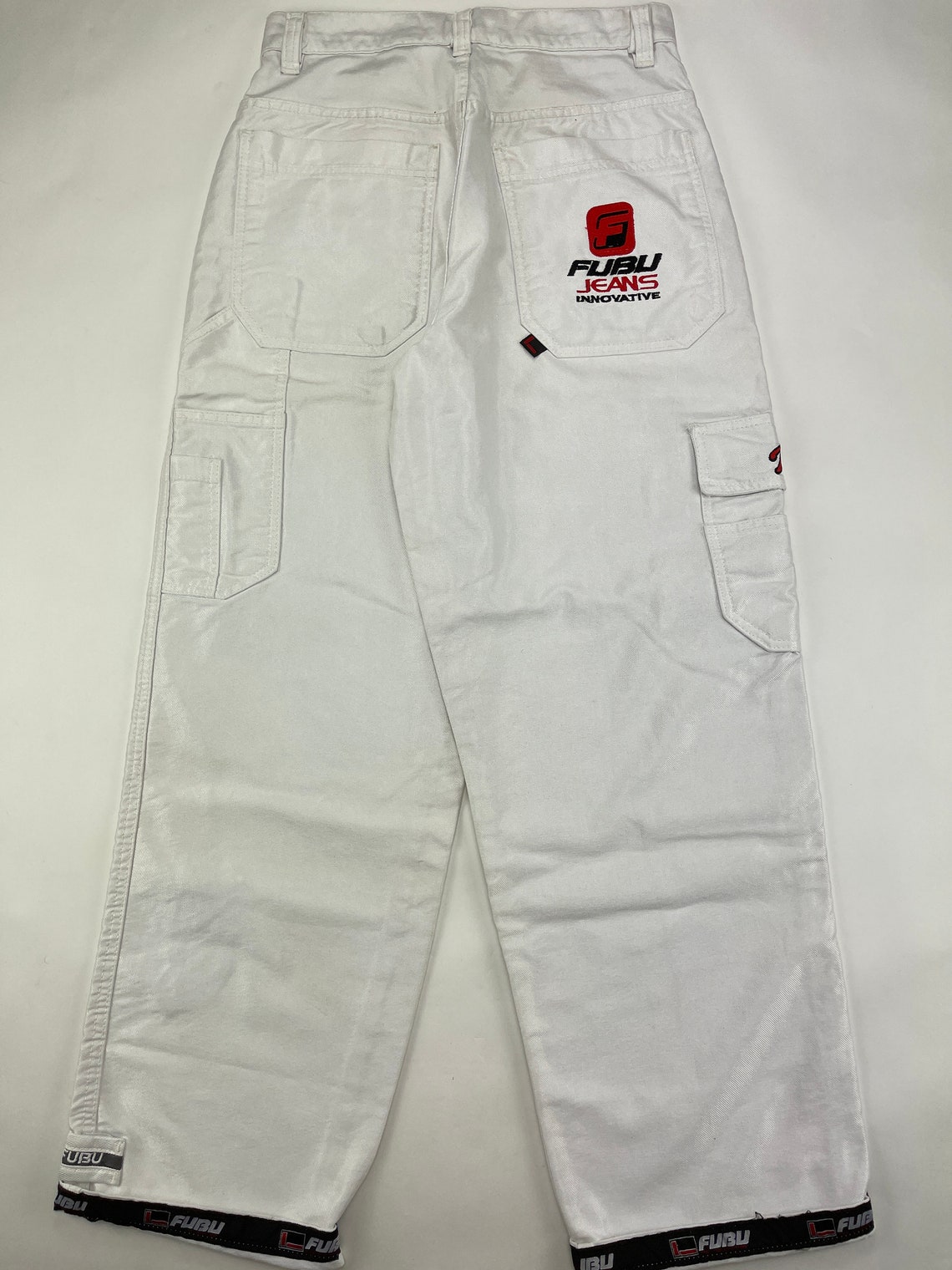 FUBU jeans white vintage baggy jeans carpenter loose fit | Etsy