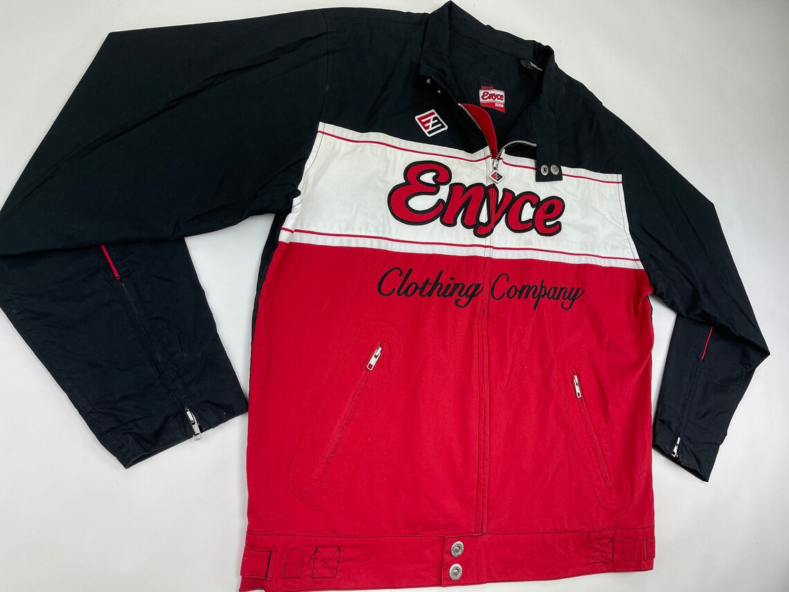 Enyce jacket red vintage coat 90s hip hop clothing 1990s Etsy