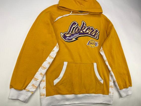 NBA Los Angeles Lakers Hoodie UNK Yellow Vintage Basketball 