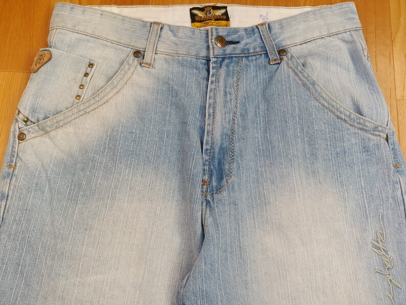 RUFF RYDERS jeans vintage baggy light blue jeans 90s hip-hop | Etsy