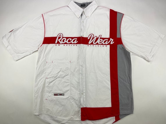 ROCAWEAR Shirt White Roca Wear Vintage ...