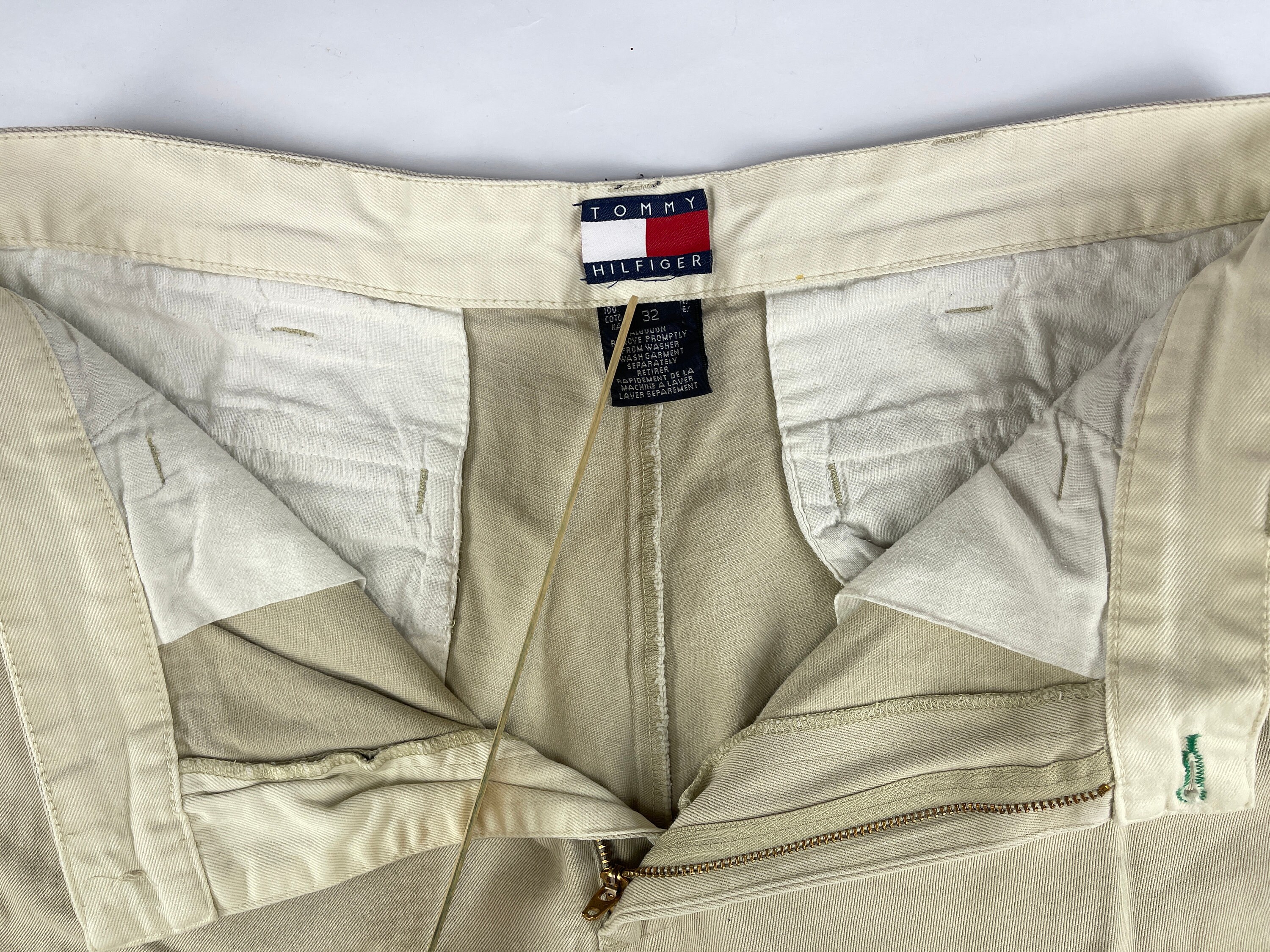 Tommy Hilfiger jeans shorts beige vintage baggy denim | Etsy