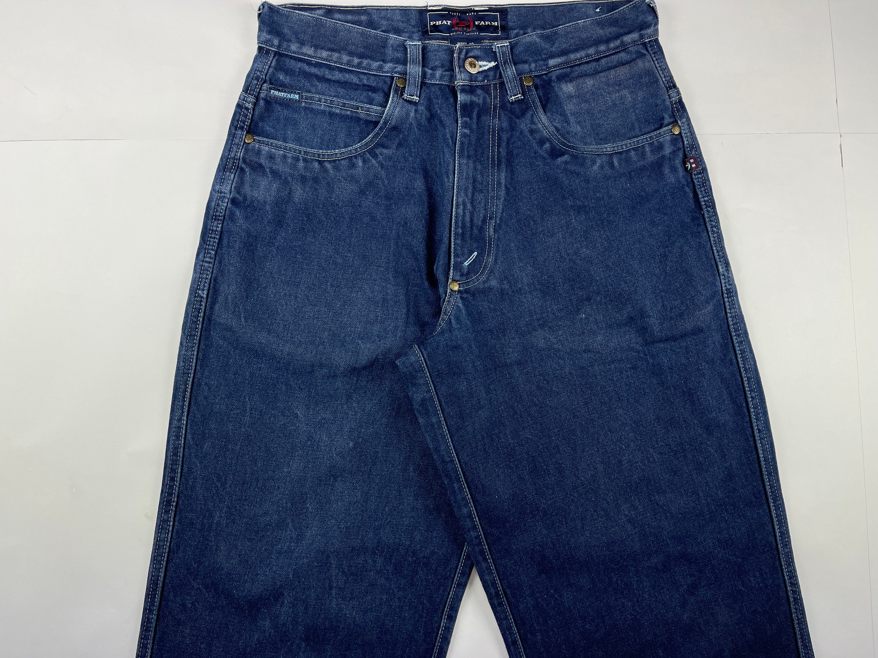 Phat Farm Jeans Blue Vintage Baggy Jeans 90s Hip Hop - Etsy