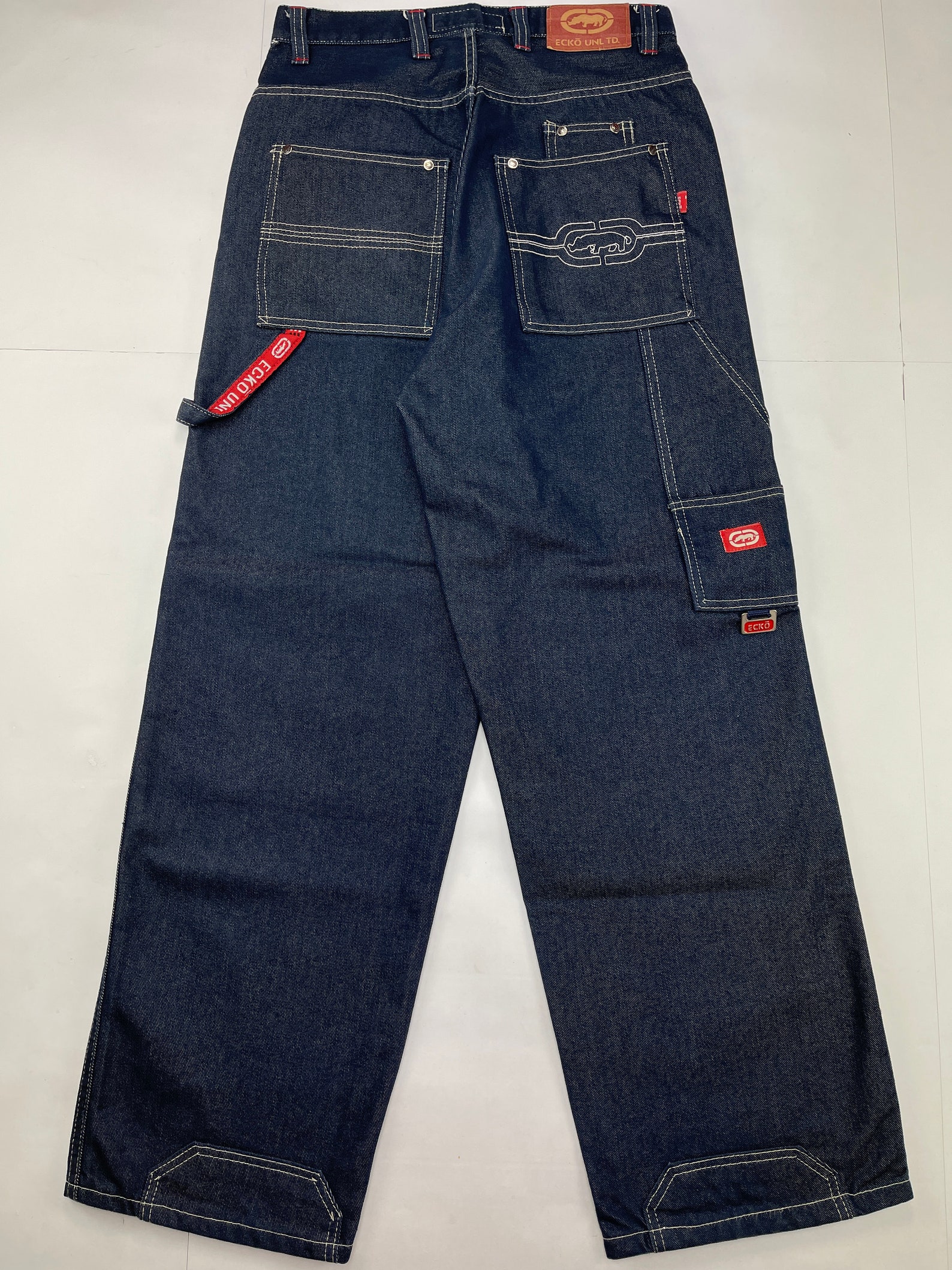 shiny baggy jeans