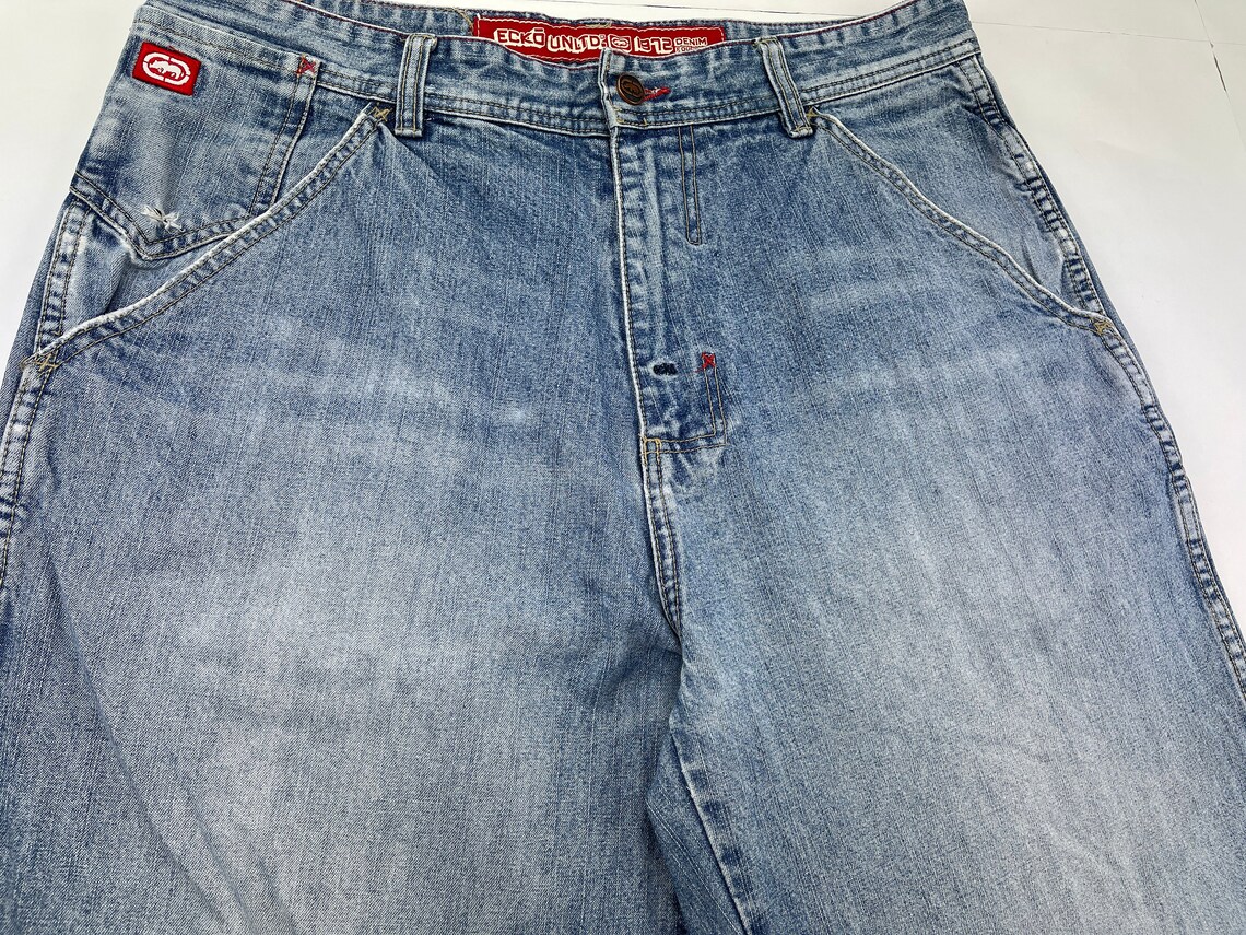 Ecko Unltd jeans blue vintage baggy pants 90s hip hop | Etsy