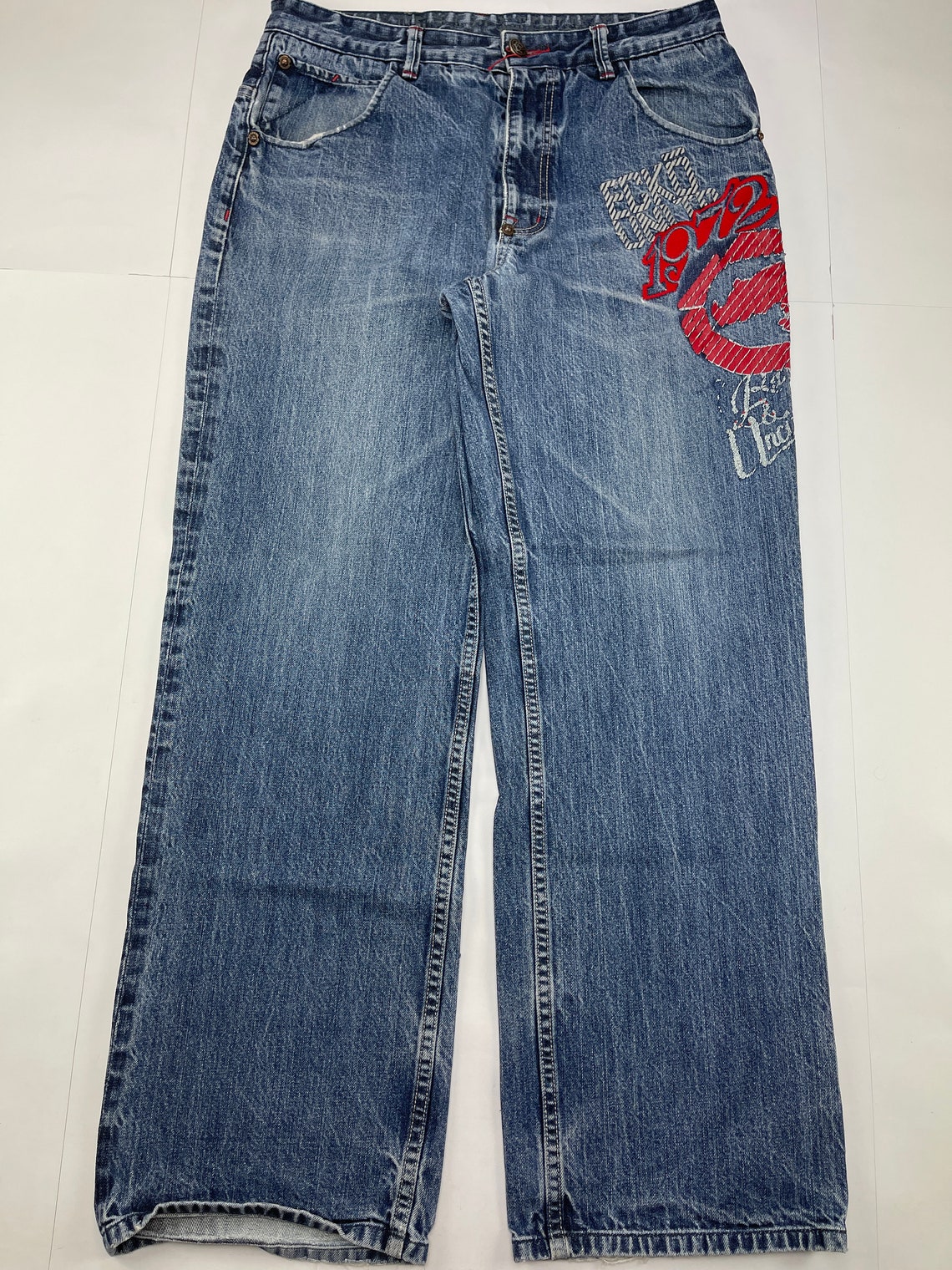 Ecko Unltd jeans blue vintage baggy pants 90s hip hop Etsy