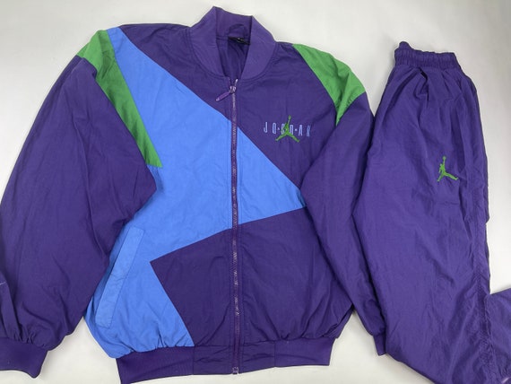 Nike Air Jordan Tracksuit Neon Purple Vintage Track Suit - Etsy