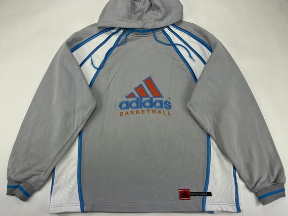 ADIDAS Hoodie Adidas Basketball Gray Vintage Sweatshirt - Etsy